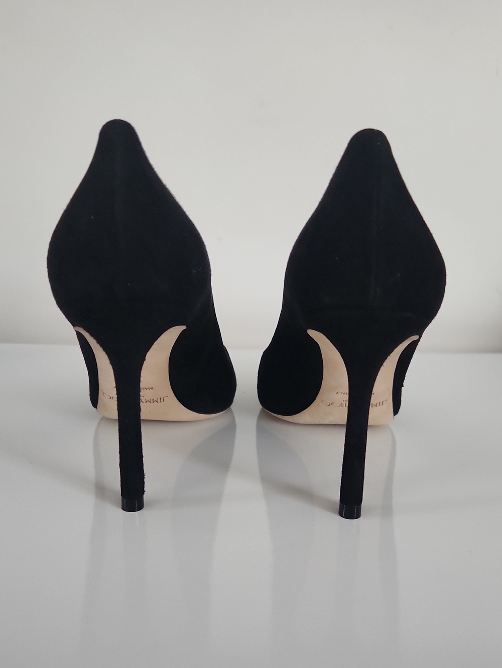 Jimmy Choo Romy 85mm Black Suede Pointed Pumps - Picture 8 of 15